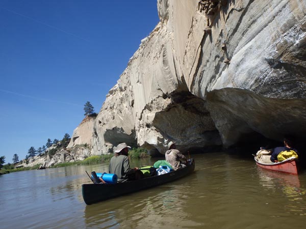 Sandstone cliff along the Tongue River.