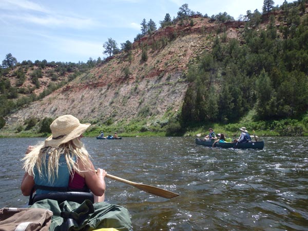 Paddling the Tongue River.