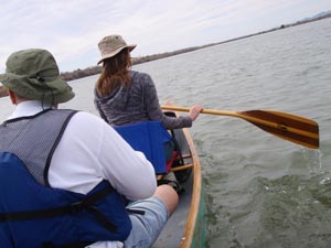 Paddling to our next camp.