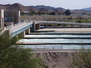 Imperial Dam on the Colorado River.