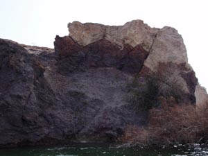 Colorado River rock formation.