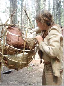 Handing stick basket.