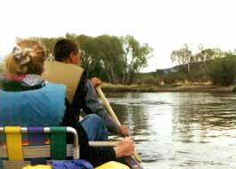 Canoeing Jefferson River in Montana.