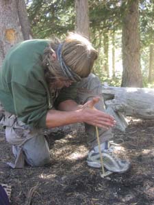 Handdrill fire starting.