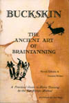 Buckskin braintanning book cover.