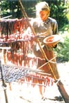 Primitive Meat drying.